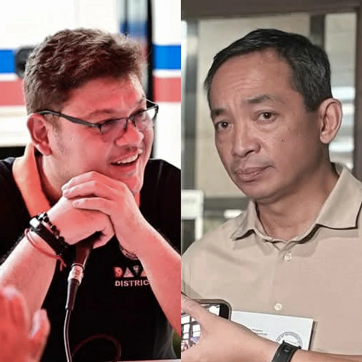 Davao City 1st district Rep. Paolo Duterte (left), ACT Teachers Party-list Rep. Antonio Tinio (Facebook)