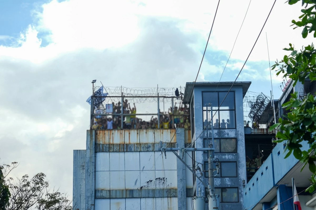Malabon PDLs staged protest against jail warden on Thursday, Nov. 6, over alleged poor treatment inside the facility (Photo from Malabon LGU)