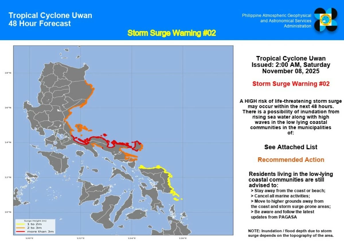 PAGASA issues storm surge warning 