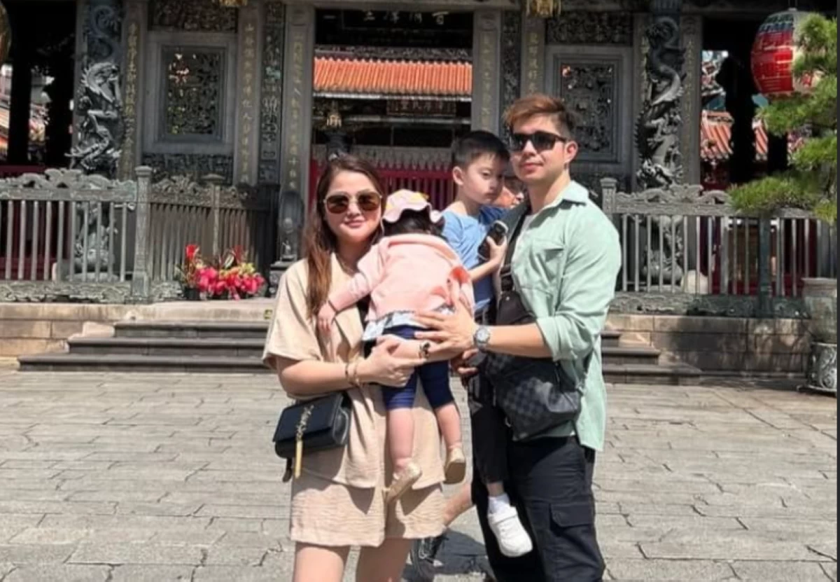 Dianne and Rodjun with their kids during a recent family trip to Taiwan.
