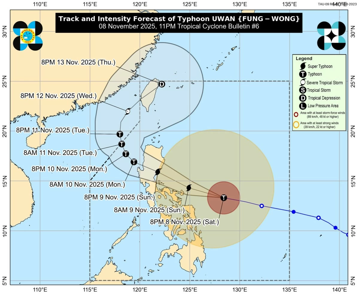 Signal No. 4 up in Catanduanes as Typhoon Uwan intensifies near Bicol region — PAGASA