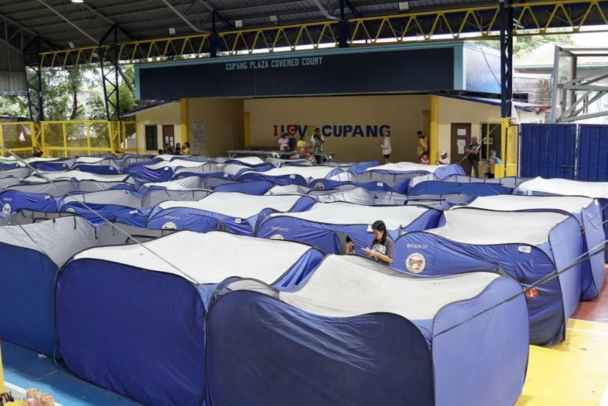 An evacuation center in Barangay Cupang on Nov. 9 (Photo from Muntinlupa PIO) 