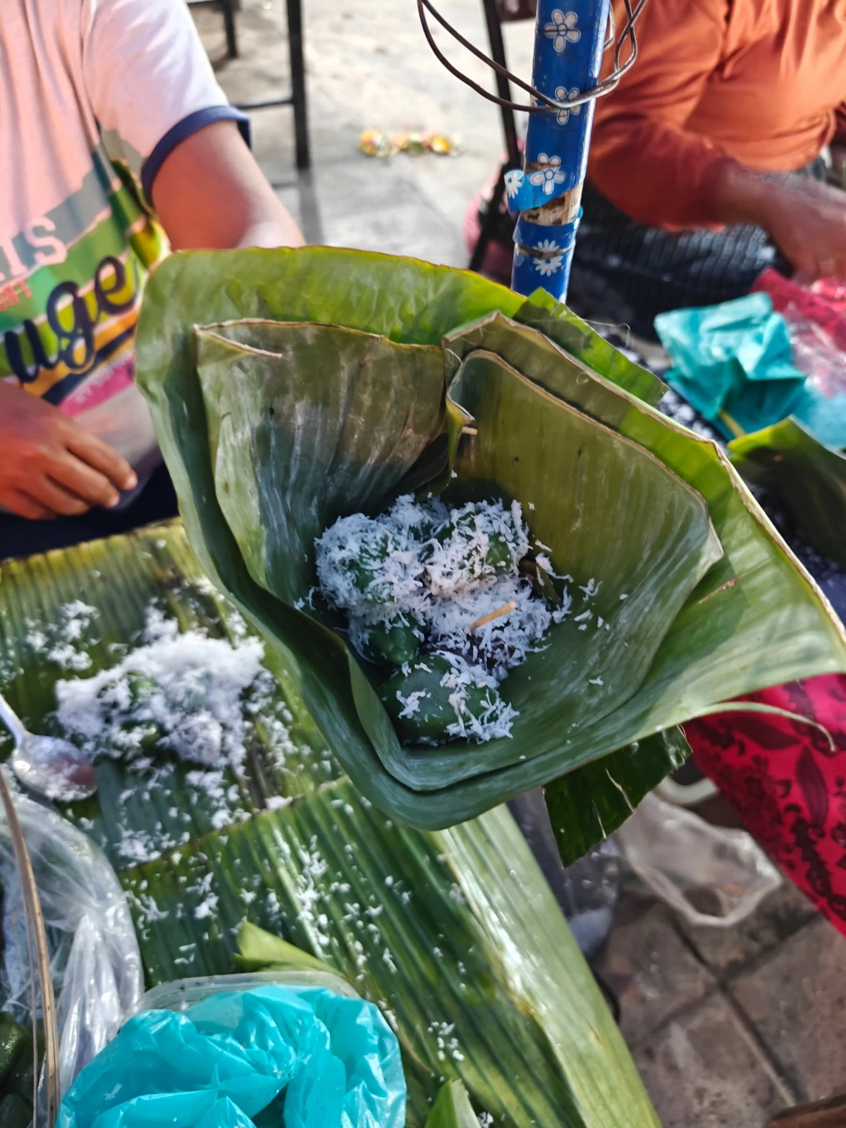 Klepon, a handy snack whole at Tanah Lot