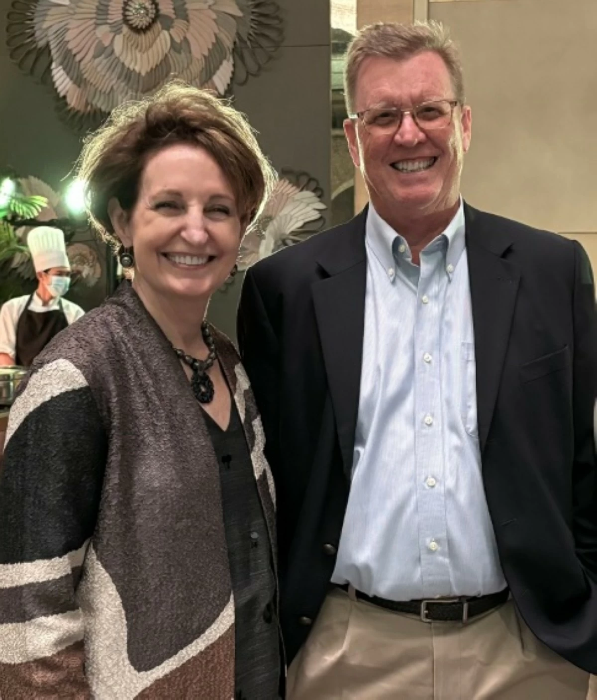 Ambassador MaryKay Loss Carlson of the Embassy of the United States with her spouse, Aubrey Alexander Carlson.