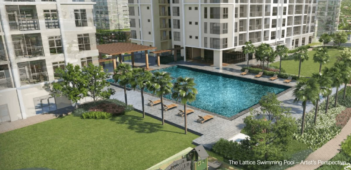 The Lattice swimming pool area (Artist's perspective)