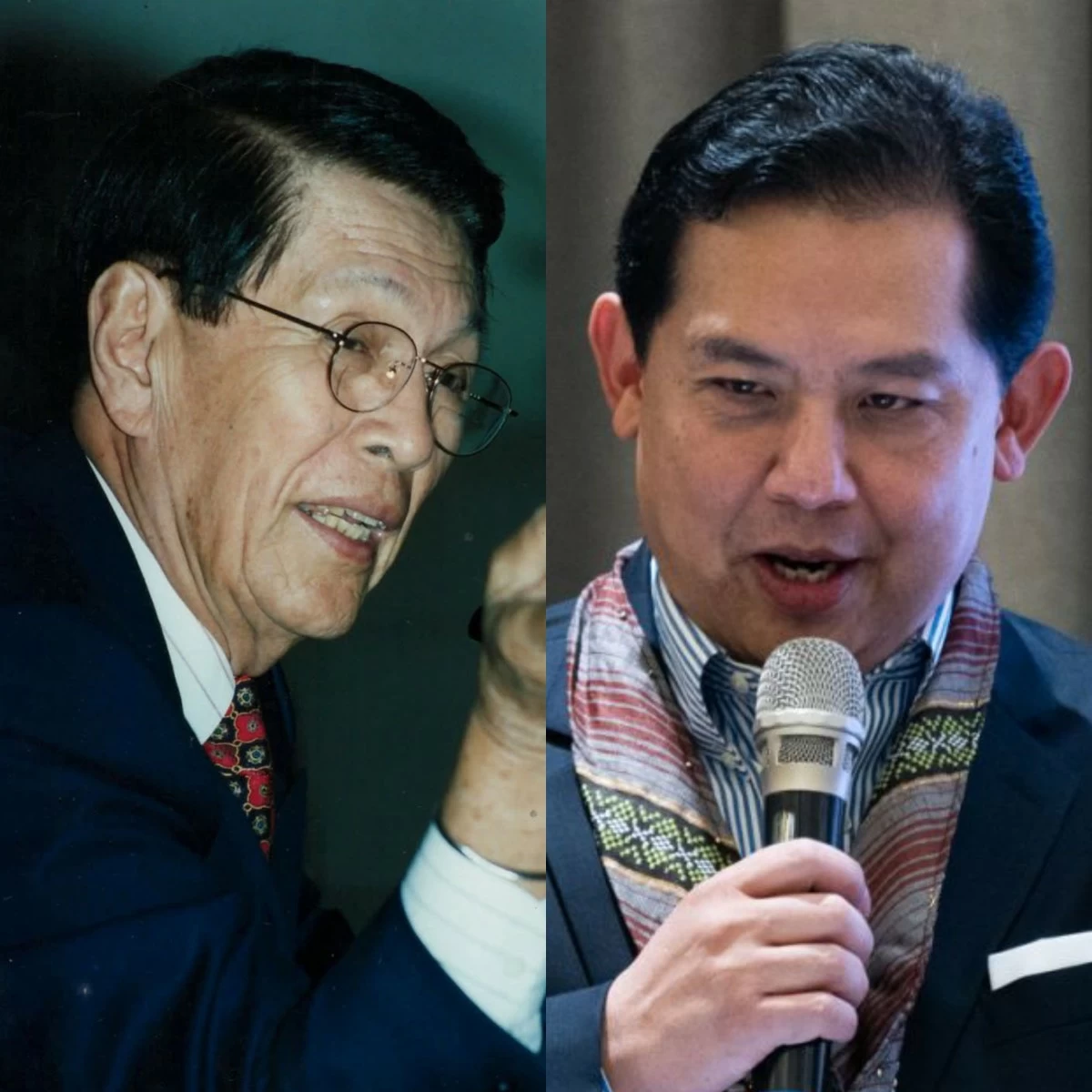 Former Senate President Juan Ponce Enrile (left), Leyte 1st district Rep. Martin Romualdez (MANILA BULLETIN, PPAB)