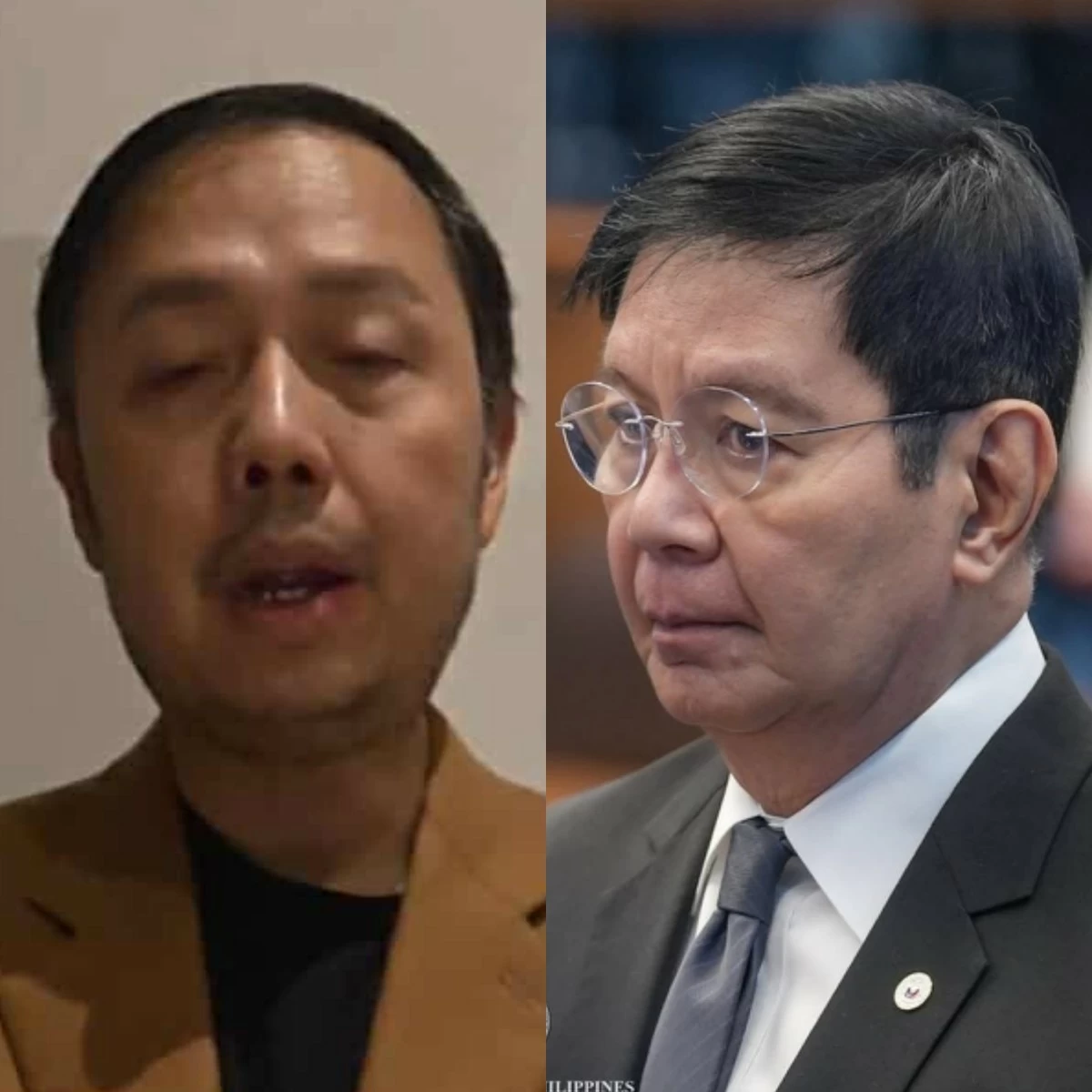 Former Ako Bicol Party-list Rep. Zaldy Co (left), Senate President Pro Tempore Panfilo "Ping" Lacson (Facebook)