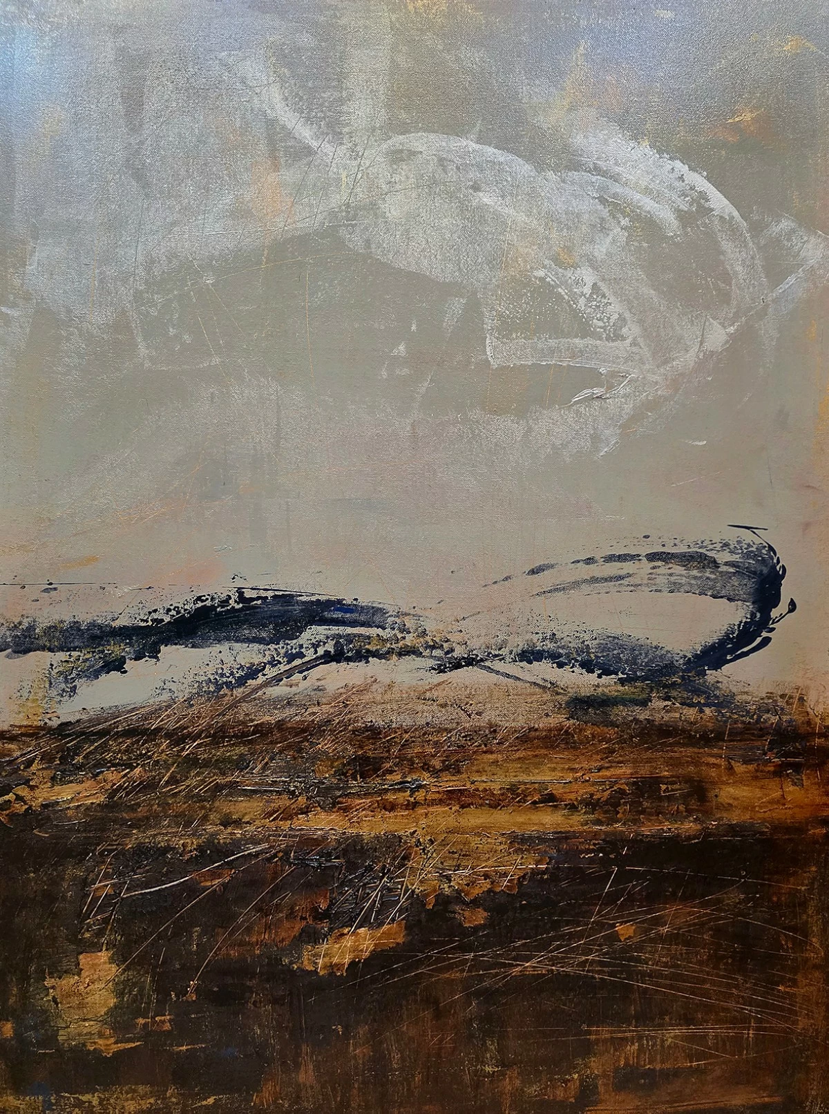 'BREATH OF LIFE' acrylic and oil on canvas, 32x24 inches, 2025