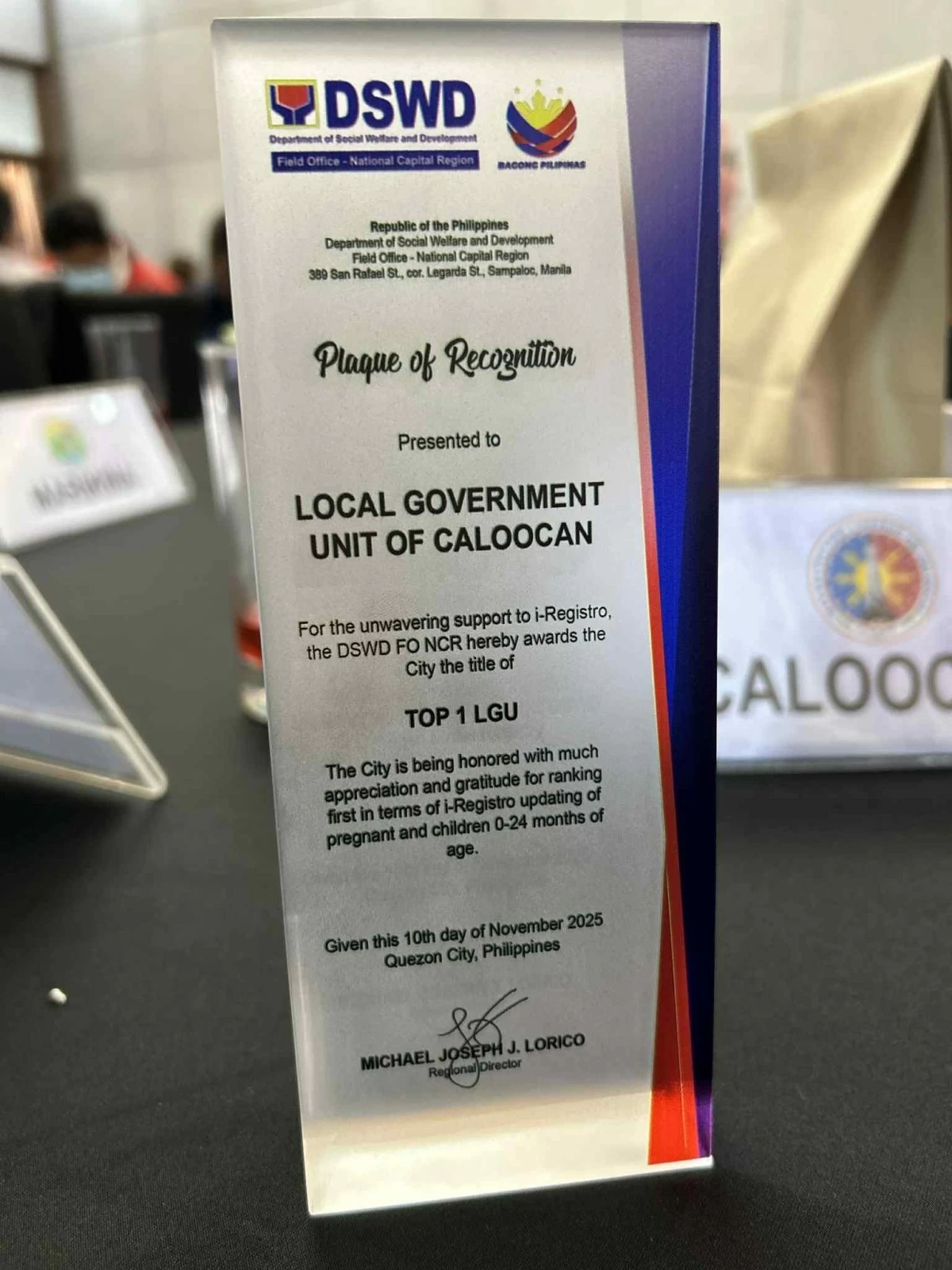 Caloocan LGU recognized for strong governance in health, social services (Photo from Caloocan LGU)