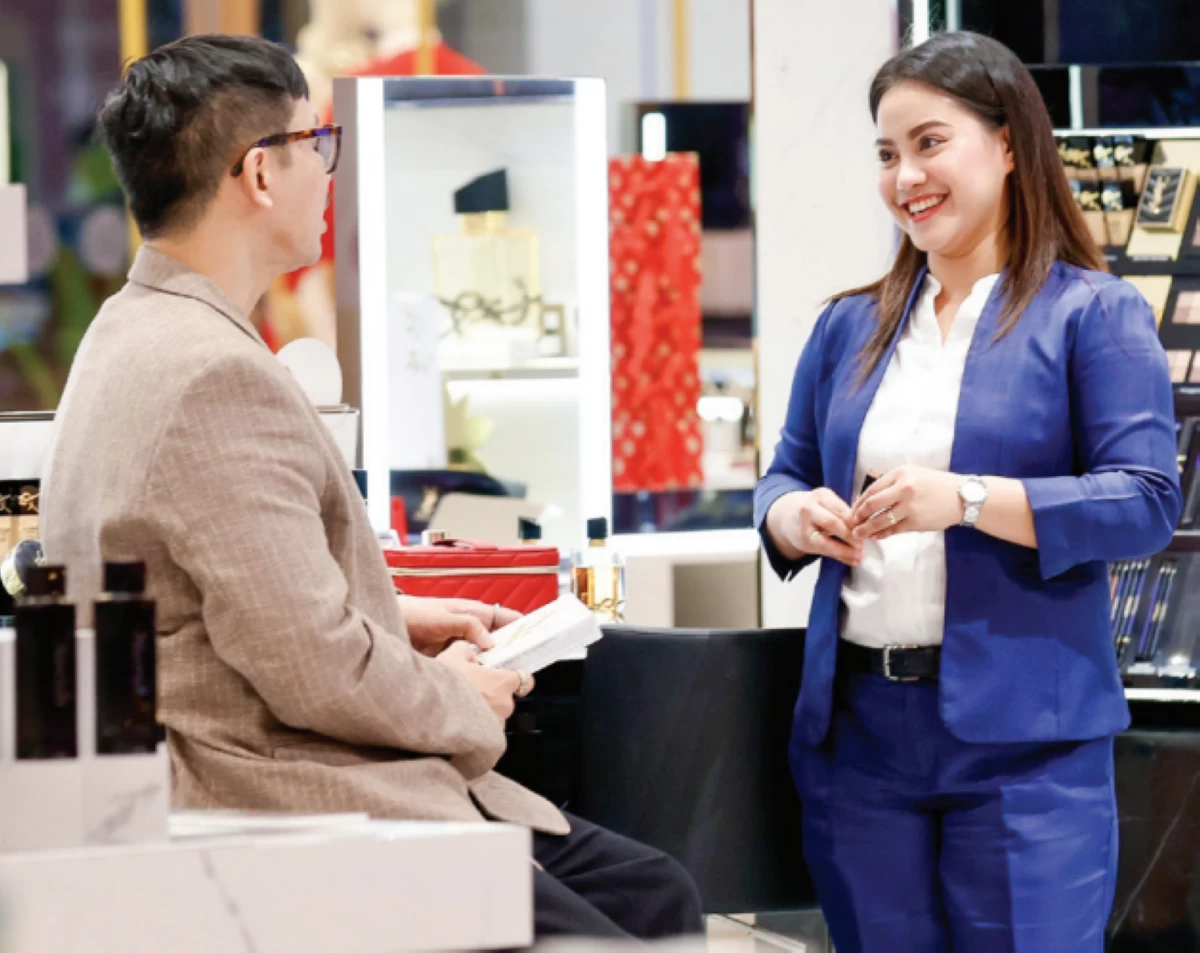 The author with Hannah, his SM Store Personal Shopper