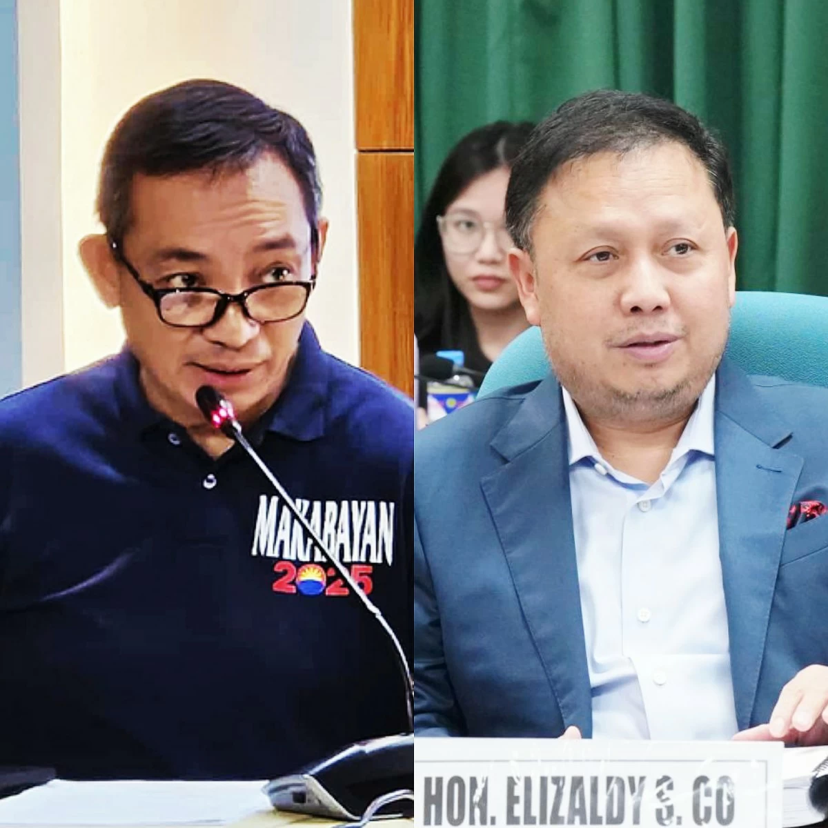 ACT Teachers Rep. Antonio Tinio (left), Ako Bicol Party-list Rep. Zaldy Co (MANILA BULLETIN, PPAB)