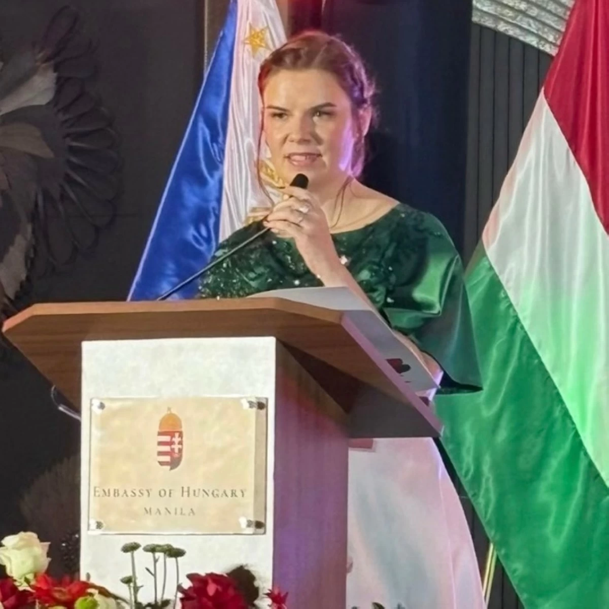 Hungarian Ambassador to the Philippines, Titanilla Tóth with her welcome remarks

