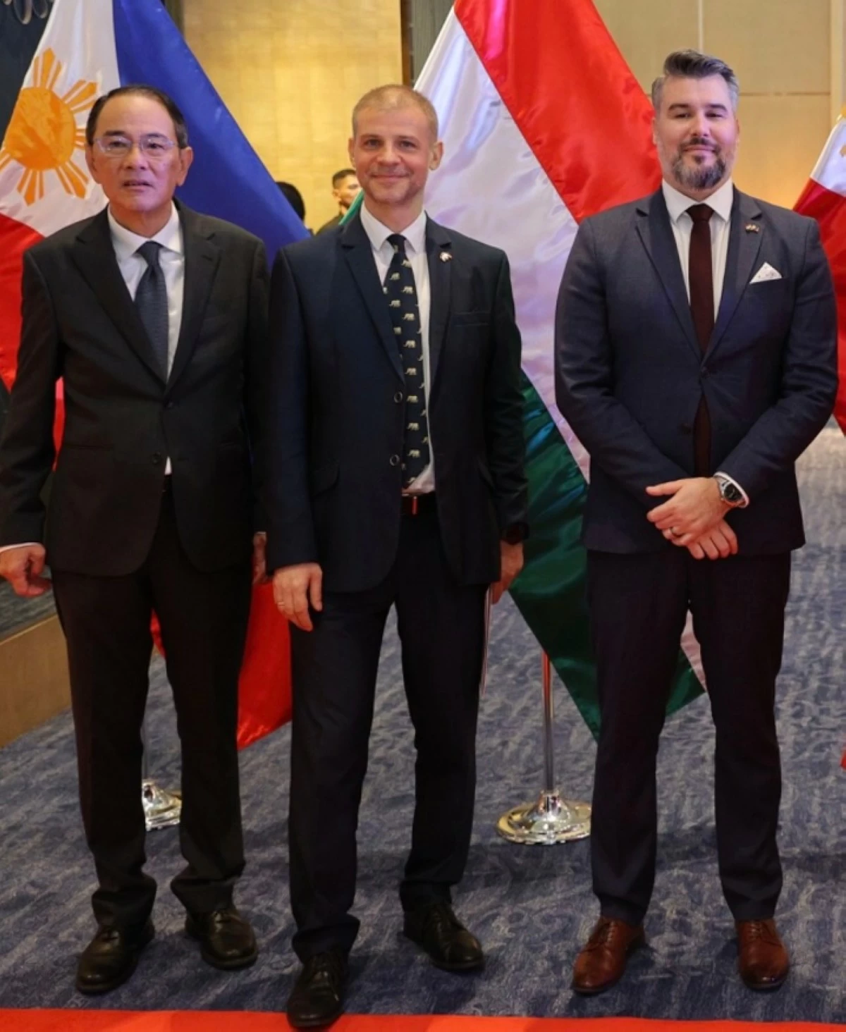Honorary Consul General of Hungary Alfonso Yuchengco III, Consul Balázs Rátkai, Consul Zsolt Horváth