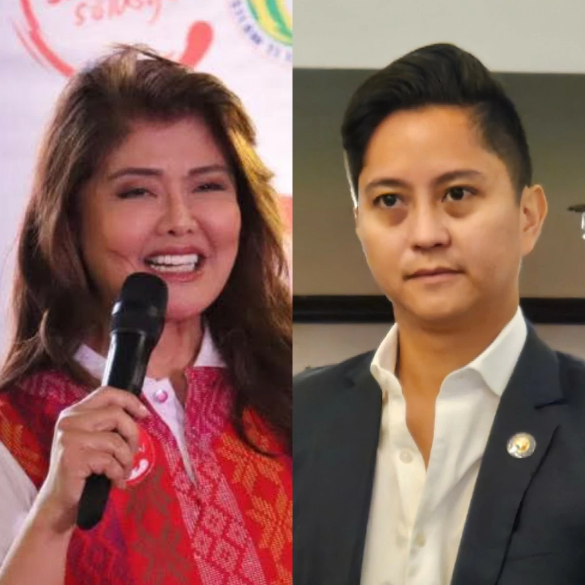Senator Imee !Marcos (left), Ilocos Norte 1st district Rep. Sandro Marcos (Facebook, MANILA BULLETIN)