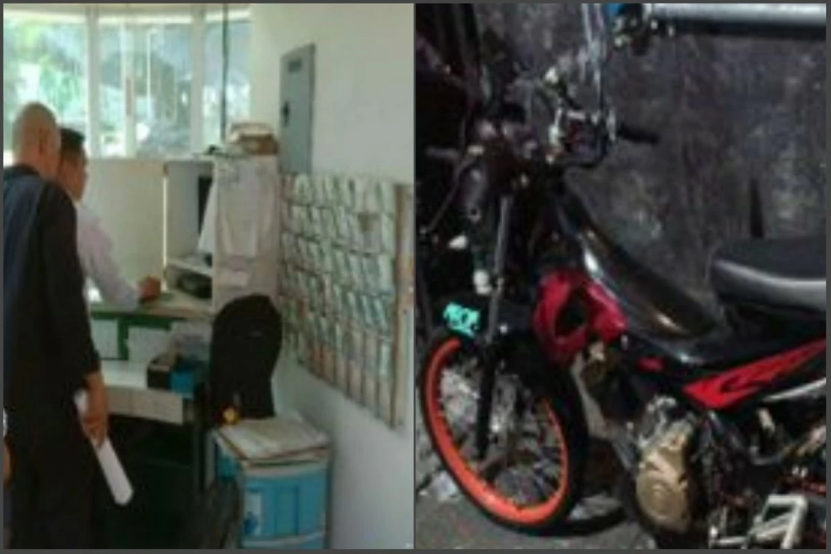 The stolen motorcycle (Photo from Muntinlupa police / SPD) 