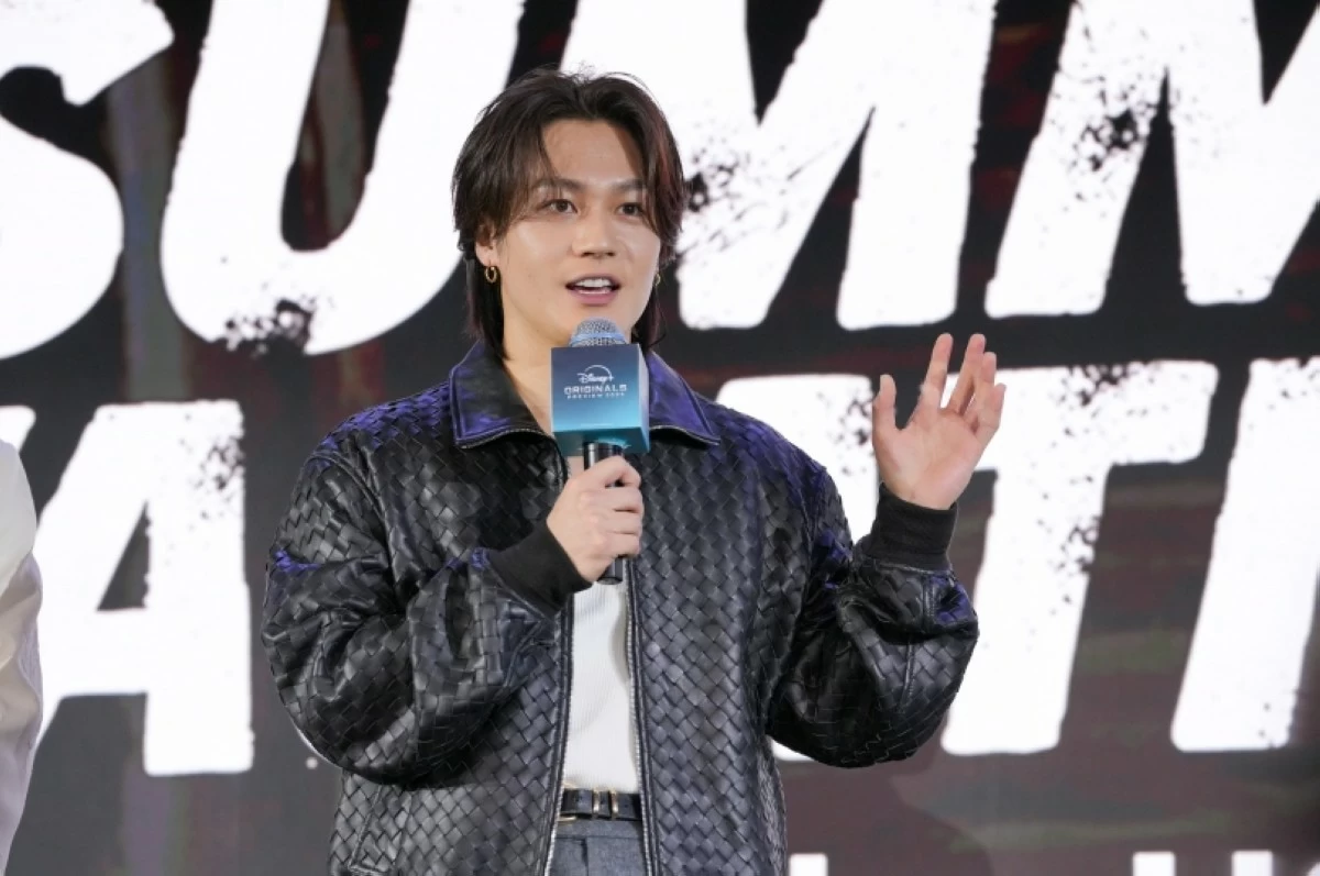 Genta Matsuda of Travis Japan at the Disney  Originals Preview held on Nov. 13 at the Hong Kong Disneyland Resort. (The Walt Disney Company) 