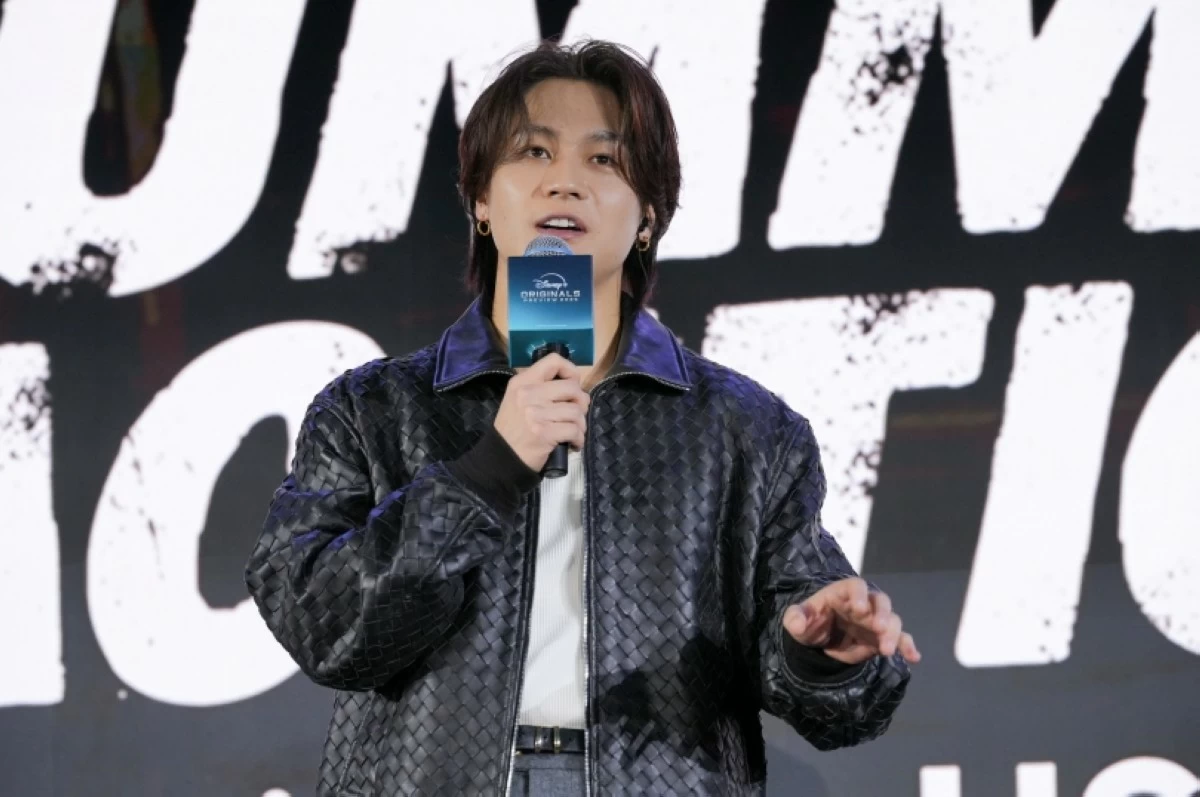 Genta Matsuda of Travis Japan at the Disney  Originals Preview held on Nov. 13 at the Hong Kong Disneyland Resort. (The Walt Disney Company) 