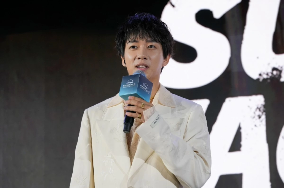 Kaito Nakamura of Travis Japan at the Disney  Originals Preview held on Nov. 13 at the Hong Kong Disneyland Resort. (The Walt Disney Company) 