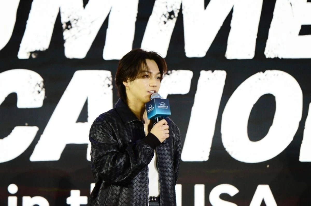 Genta Matsuda of Travis Japan at the Disney  Originals Preview held on Nov. 13 at the Hong Kong Disneyland Resort. (The Walt Disney Company)