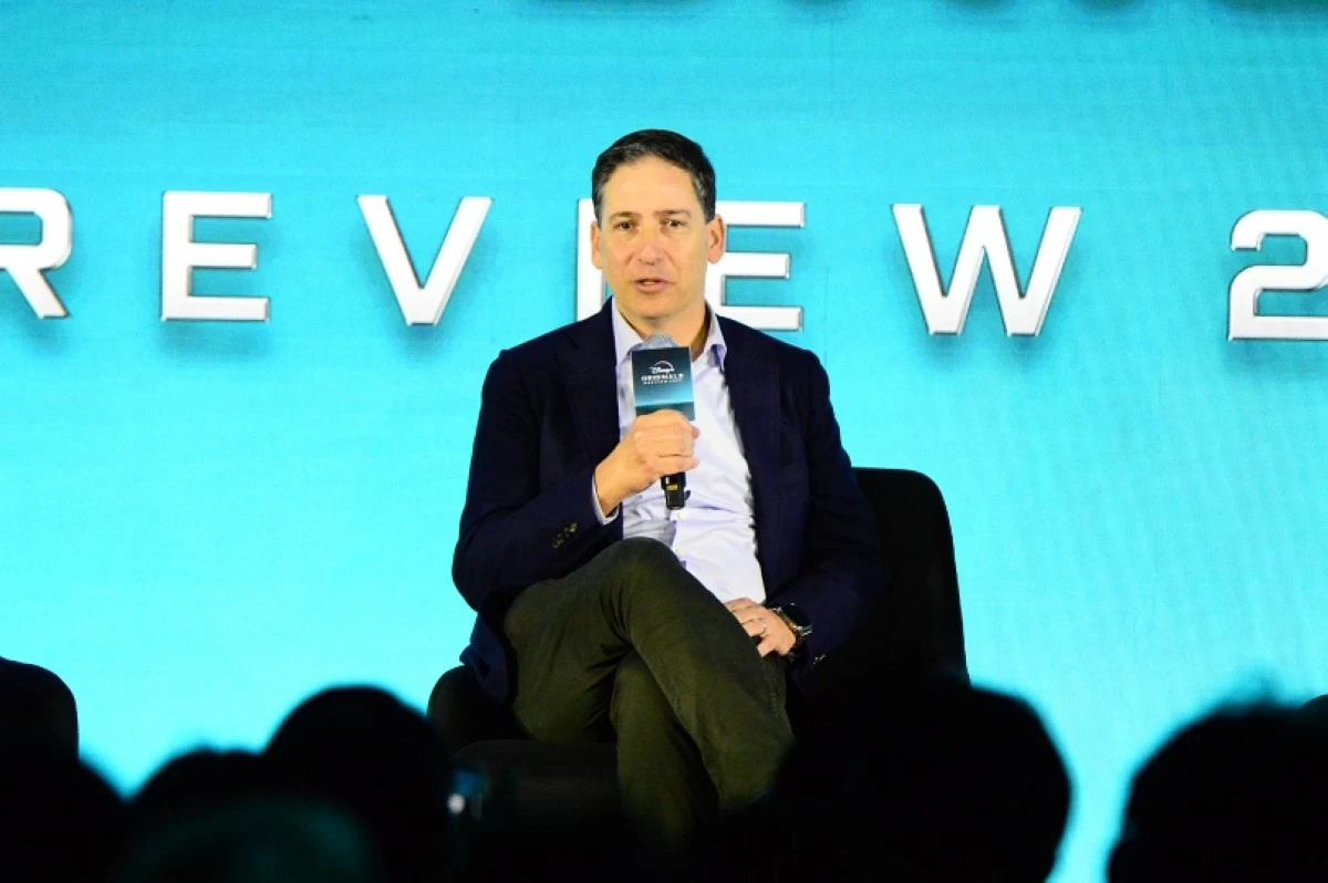 Eric Schrier, president of Disney Television Studios, at the Disney  Originals Preview on Nov. 13 at the Hong Kong Disneyland Resort (Jonathan Hicap) 
