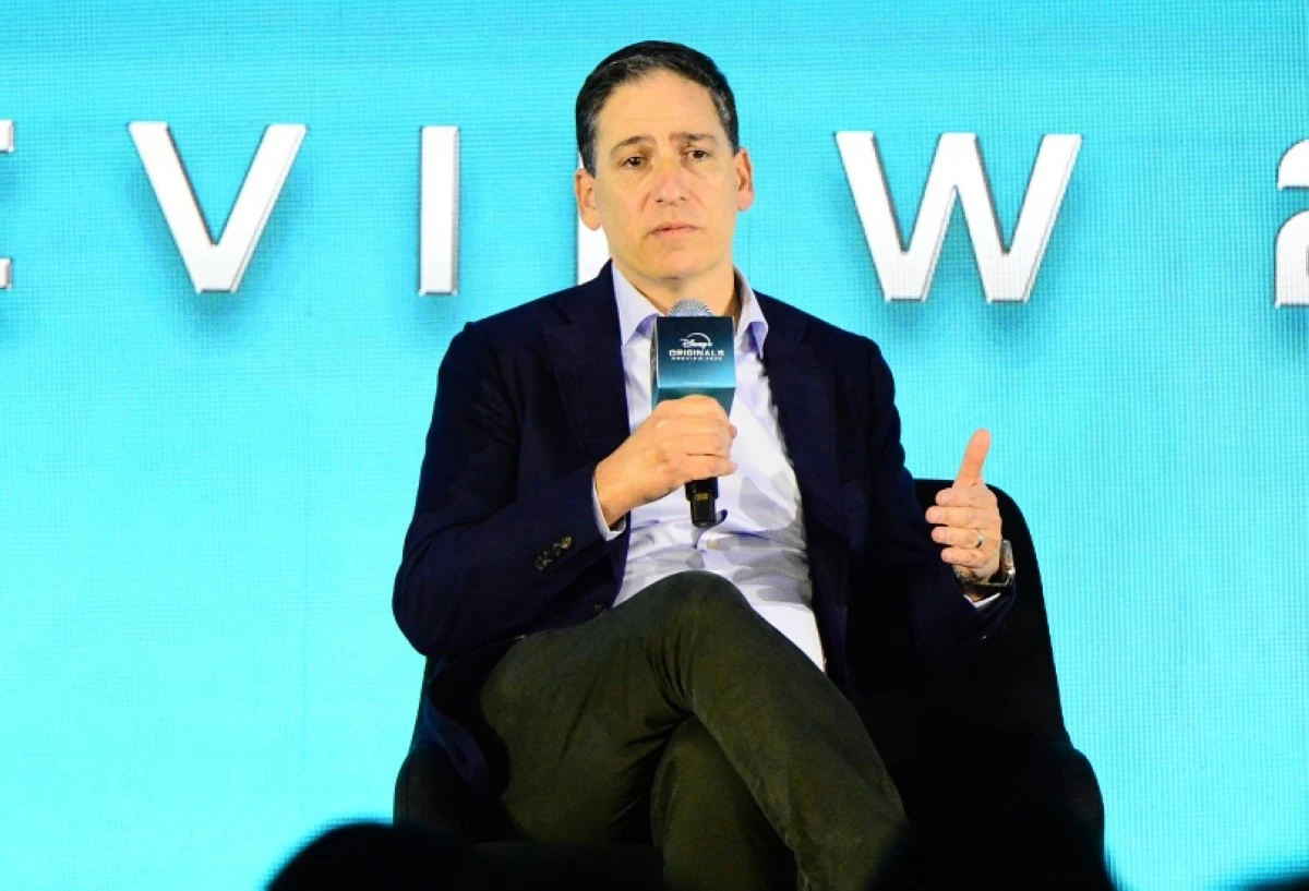 Eric Schrier, president of Disney Television Studios, at the Disney  Originals Preview on Nov. 13 at the Hong Kong Disneyland Resort (Jonathan Hicap) 
