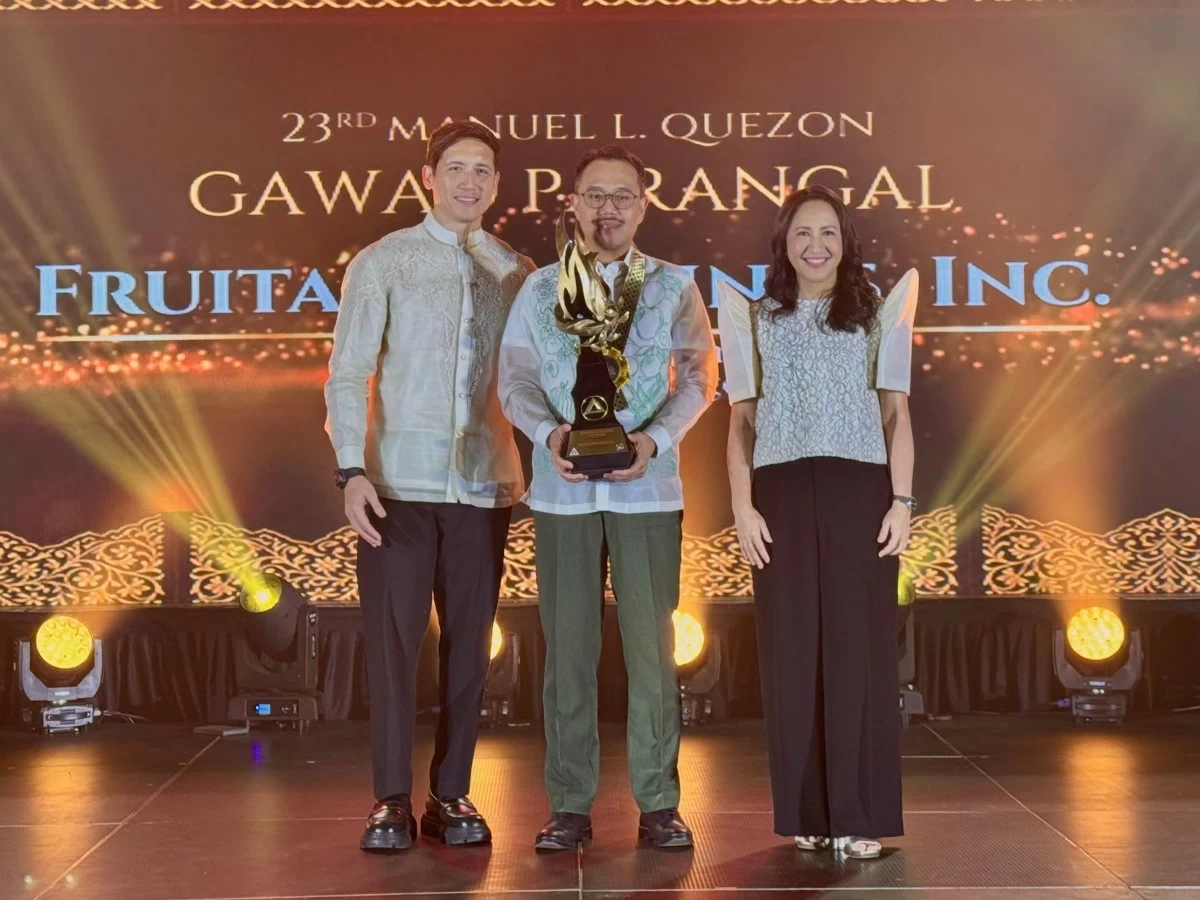From left to right: Quezon City Vice Mayor Gian Sotto, Fruitas Holdings Founder and CEO Lester Yu, and Quezon City Mayor Joy Belmonte