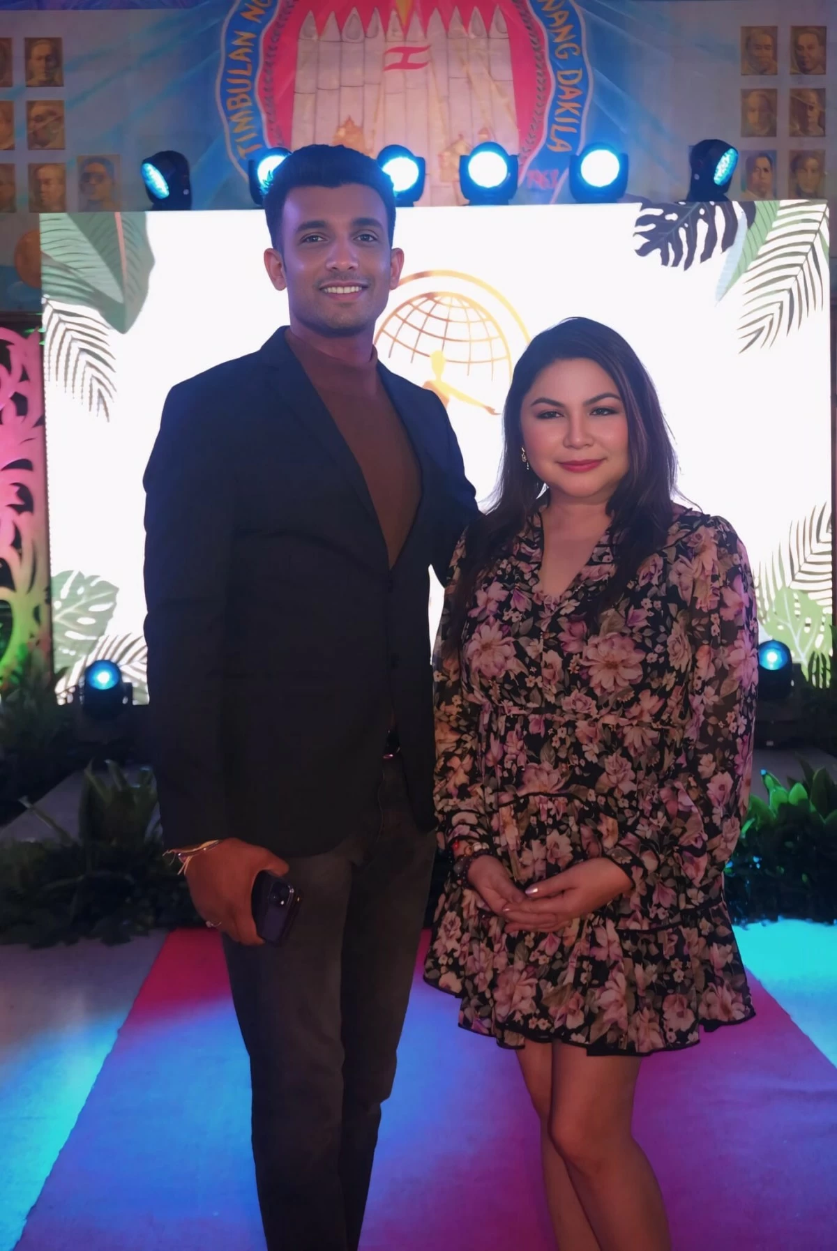 Rushikesh Mirajkar (left), President of Miss Environment International, and Mache Torres-Ackerman, ambassador of the National Climate Change Commission.