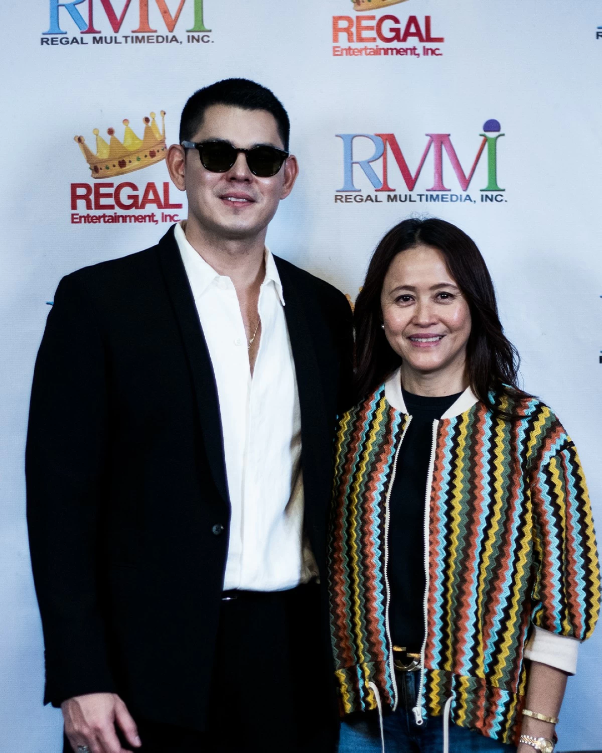 Richard Gutierrez and Roselle Monteverde, CEO, Regal Entertainment.