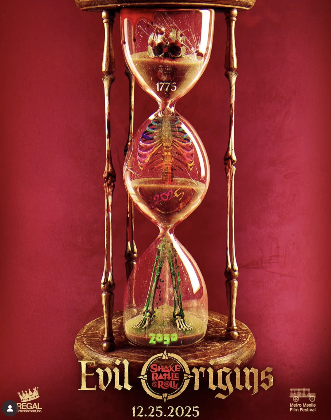 The official film poster of 'Shake, Rattle and Roll: Evil Origins'