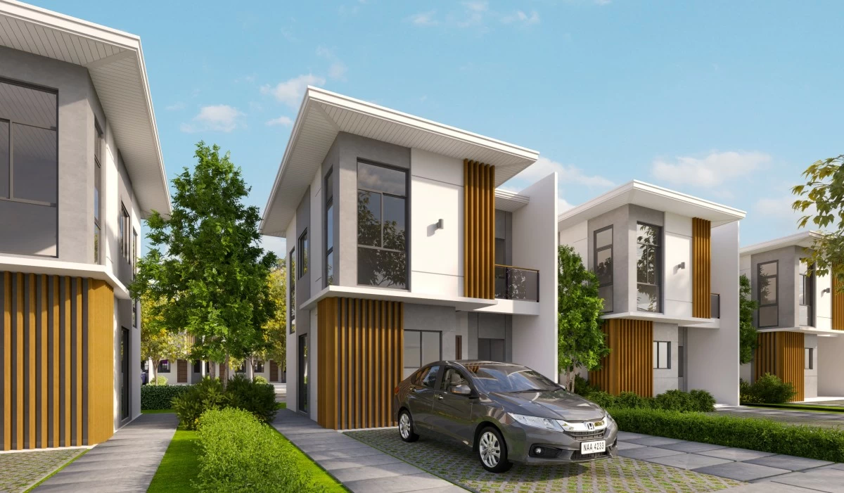 Single attached unit featuring modern design