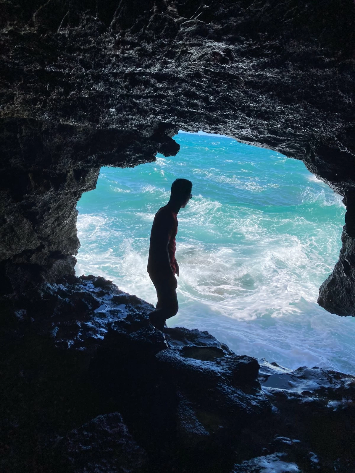 WHAT A VIEW Entering the cave systems of Canyon Cove gives you a closer view of the strong waves of the sea.