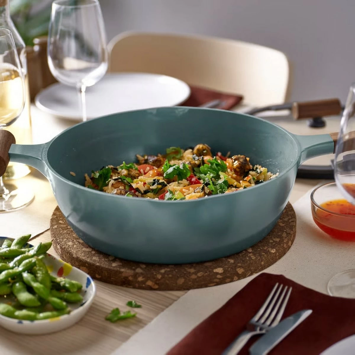 For simmering stews or sauces, the non-stick Klippfisk sauté pan with lid priced for ₱1,999 is a handy pick.