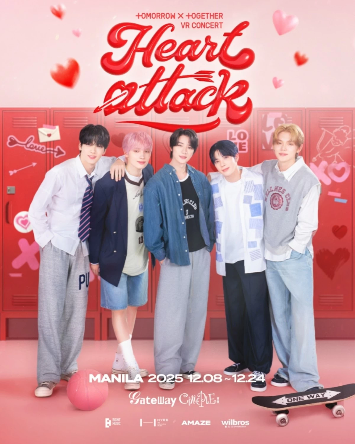 The poster for the “Tomorrow X Together VR Concert : Heart Attack” (Wilbros Live)