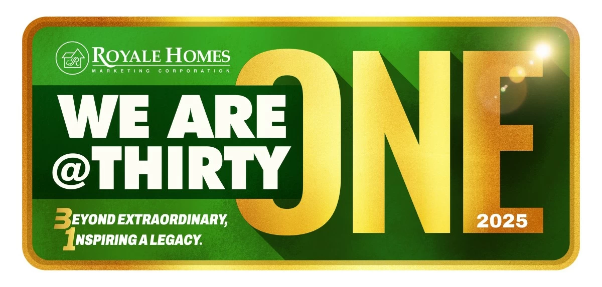 The official anniversary logo of Royale Homes for its 31st anniversary celebration.
