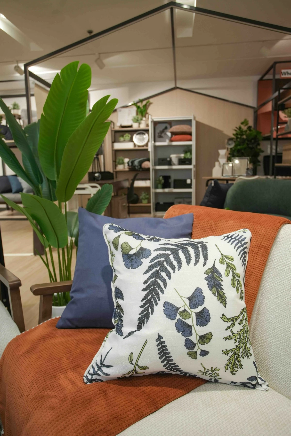 PILLOW PICKS A sofa pillow at SM Home adds a soft accent to living spaces