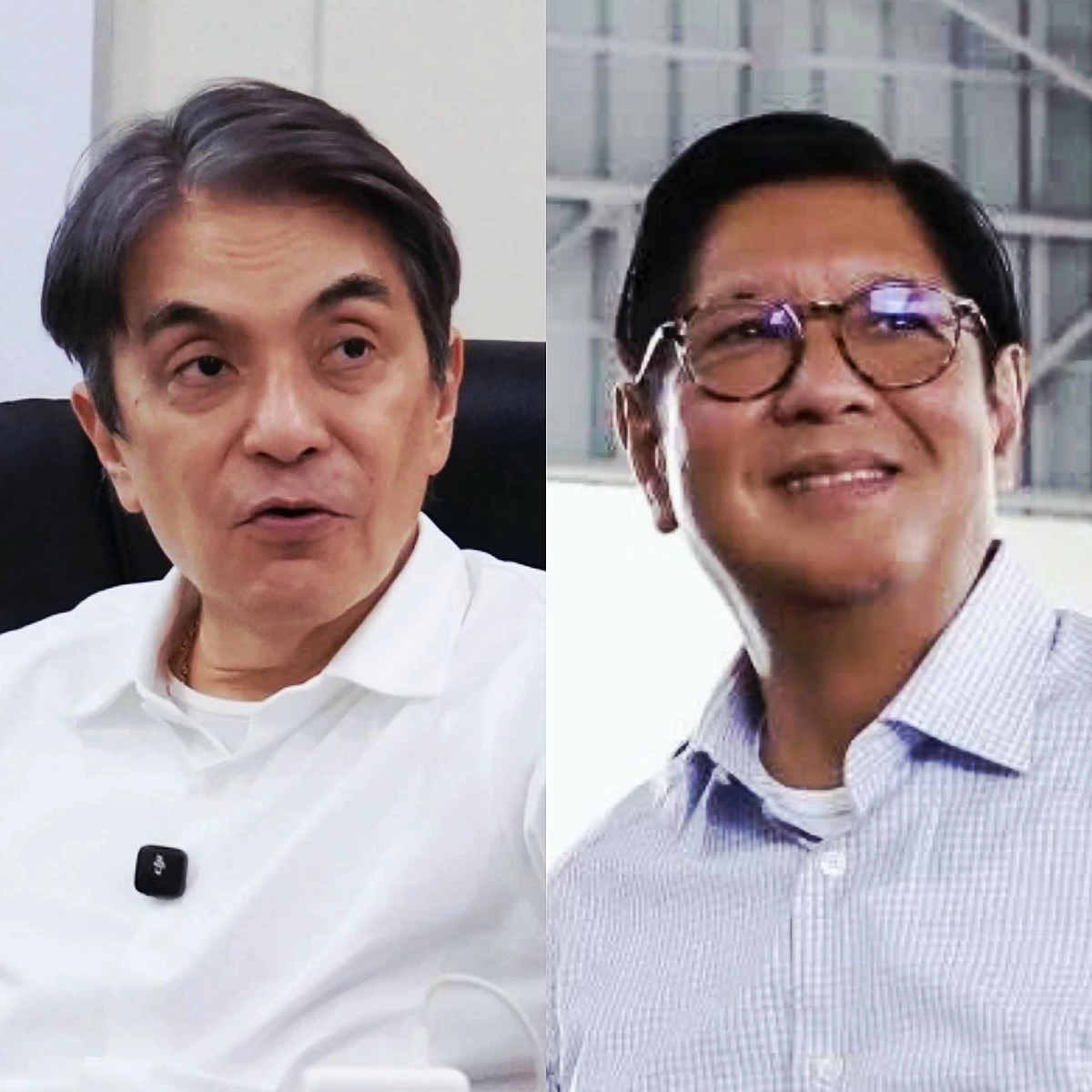 Navotas City lone district Rep. Toby Tiangco (left), President Ferdinand "Bongbong" Marcos Jr. (Facebook)