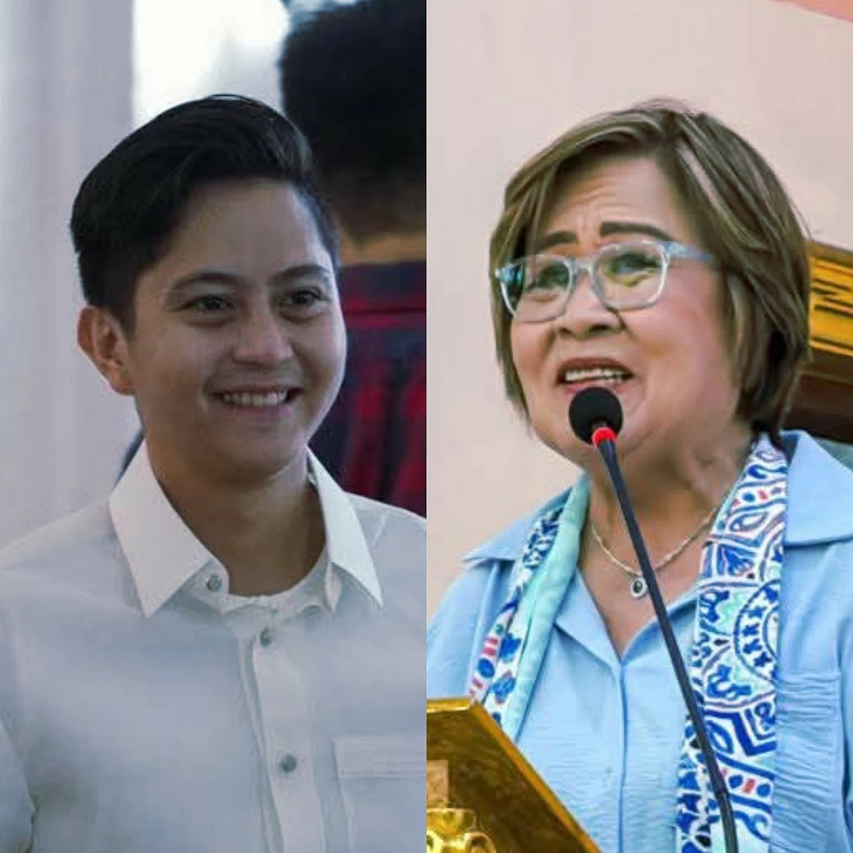 Ilocos Norte 1st district Rep. Sandro Marcos (left), Mamamayang Liberal (ML) Party-list Rep. Leila de Lima (Facebook)