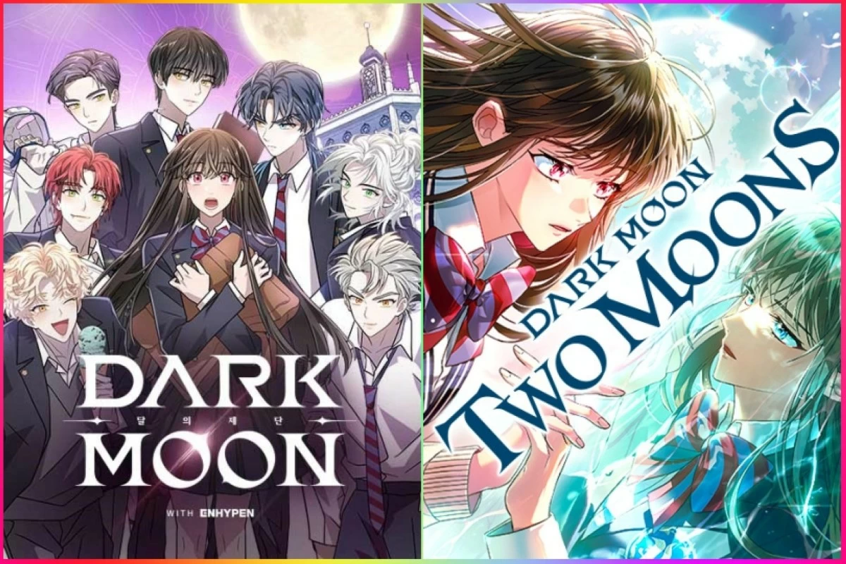 “Dark Moon: The Blood Altar” (left) and “Dark Moon: Two Moons” (Naver Webtoon, HYBE) 