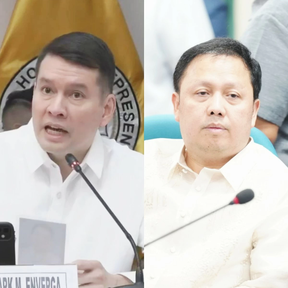 Quezon 1st district Rep. Wilfrido Mark Enverga (left), Zaldy Co (Facebook, PPAB)