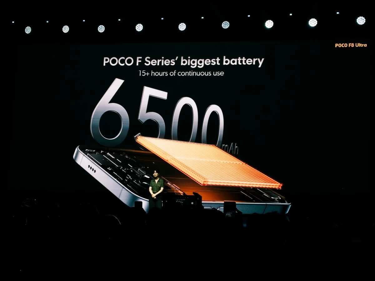Kang Lou, senior product marketing manager and spokesperson, POCO Global, discussing POCO F Series’ biggest battery | Bali, Indonesia