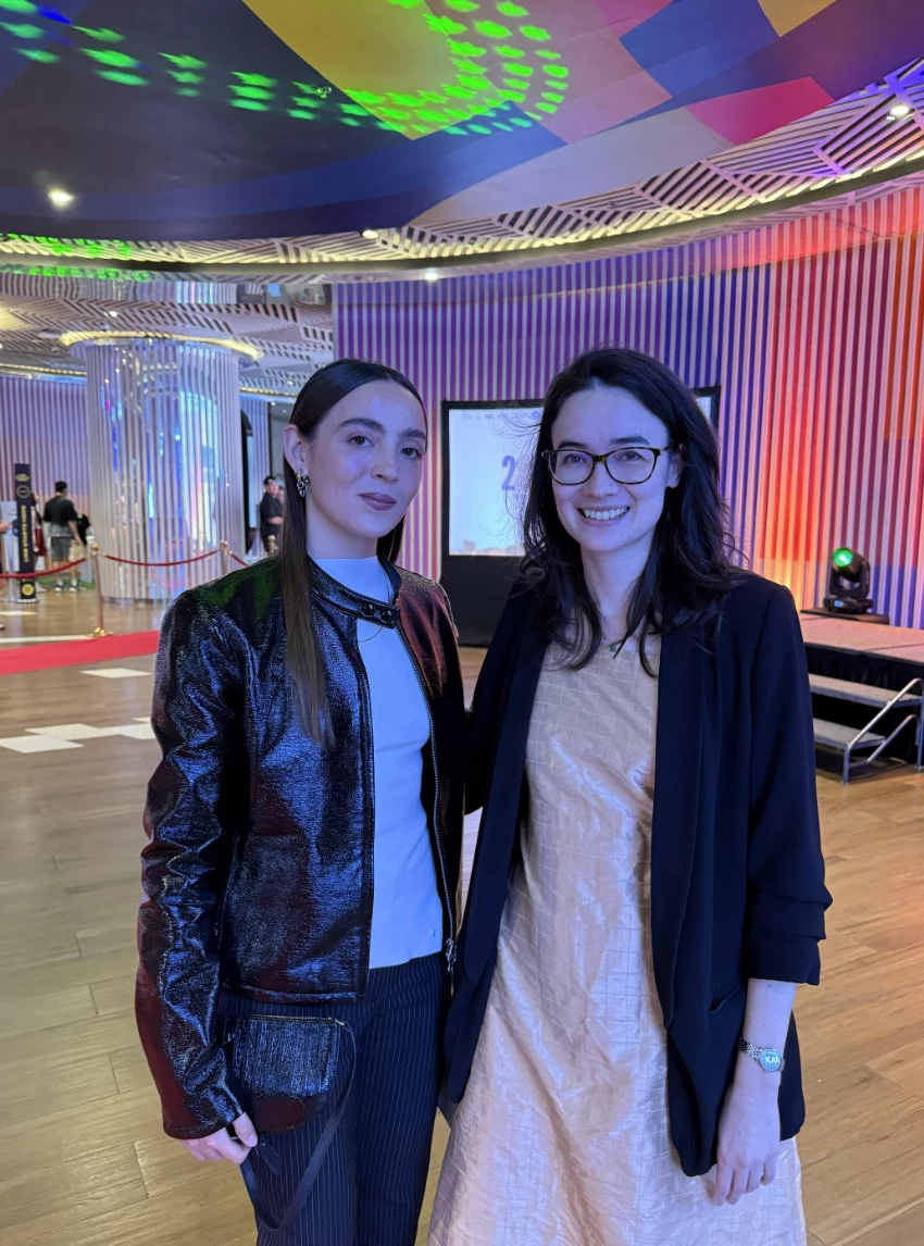 Garance Marillier and French Counsellor for Cooperation and Culture Mathilde Sejourne