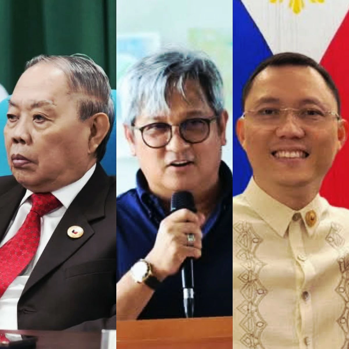 From left to right: Surigao del Norte 1st district Rep. Francisco Matugas, Cagayan 3rd district Rep. Joseph Lara, and USWAG Ilonggo Party-list Rep. James Ang (Facebook)