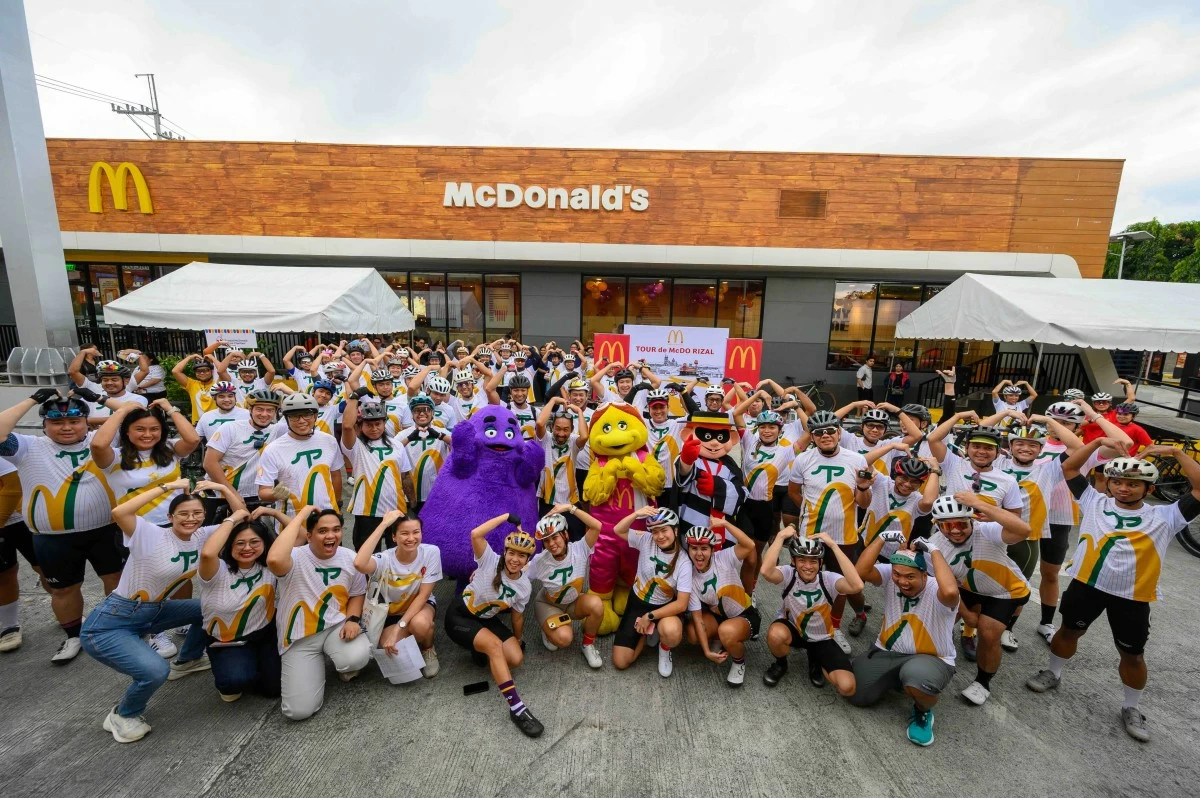 Bikers, together with McDonald's representatives, gathered for Tour de McDo at Mambugan, Antipolo, Rizal, on November 23, 2025, for National Bike Month.