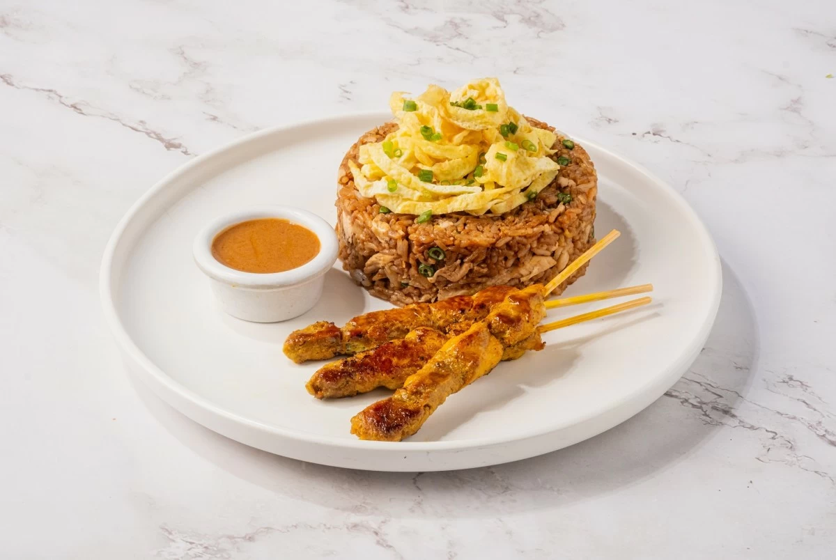 Fried Rice with Chicken Satay