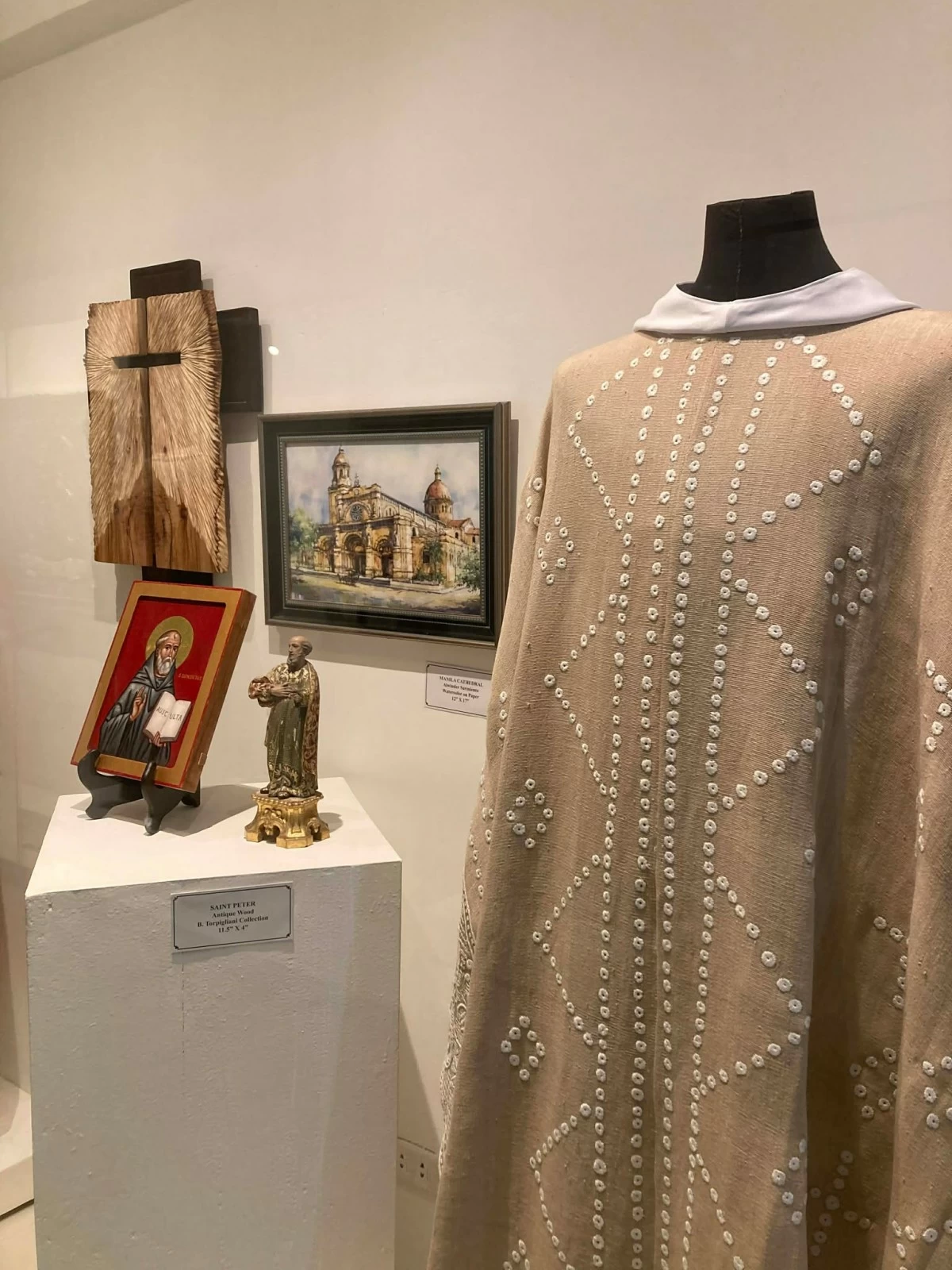 WHAT A COLLECTION Paintings, sculptures, and liturgical vestments are on display at the Museum of Liturgical Vestments.