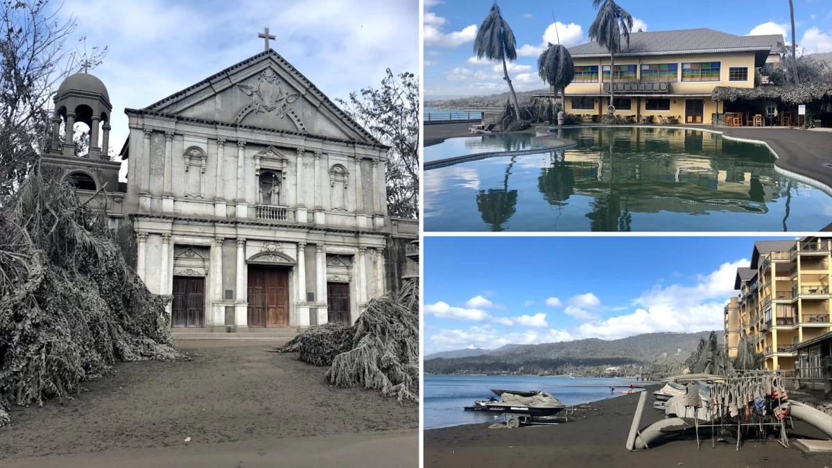 Club Balai Isabel before and after Taal's explosion