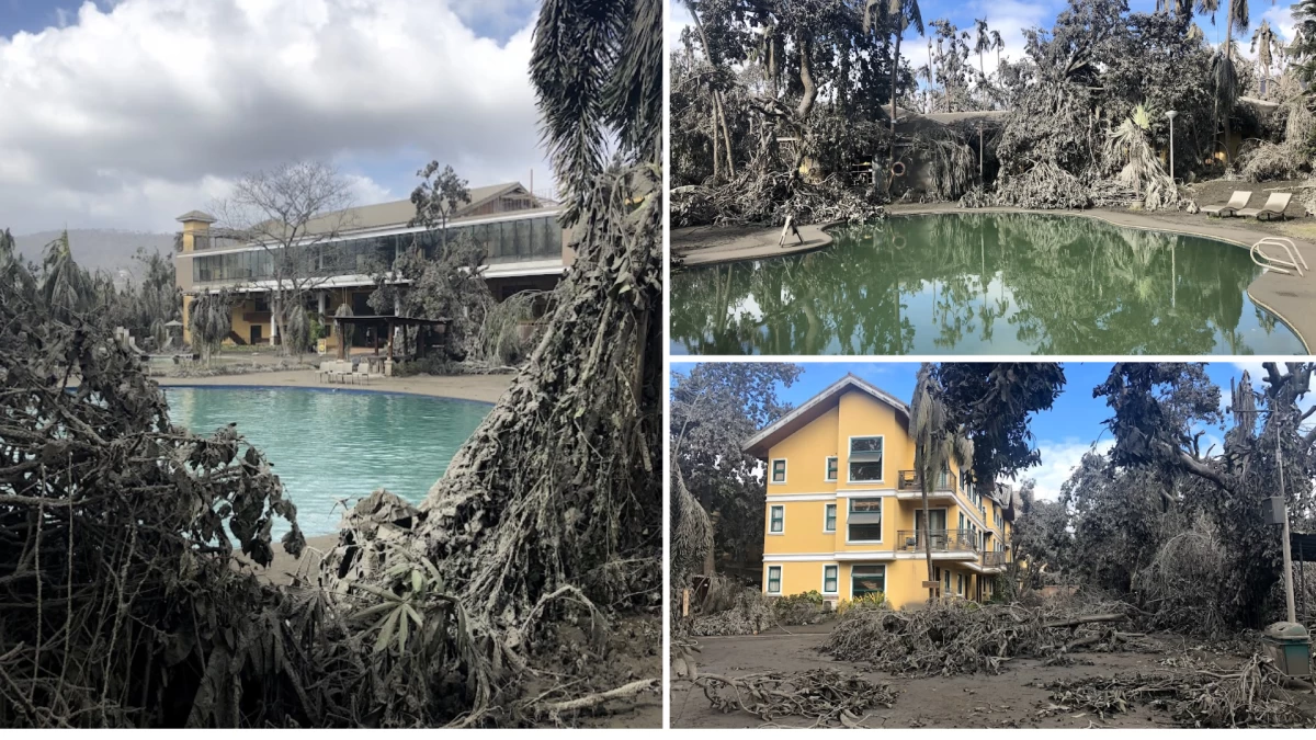 Club Balai Isabel before and after Taal's explosion
