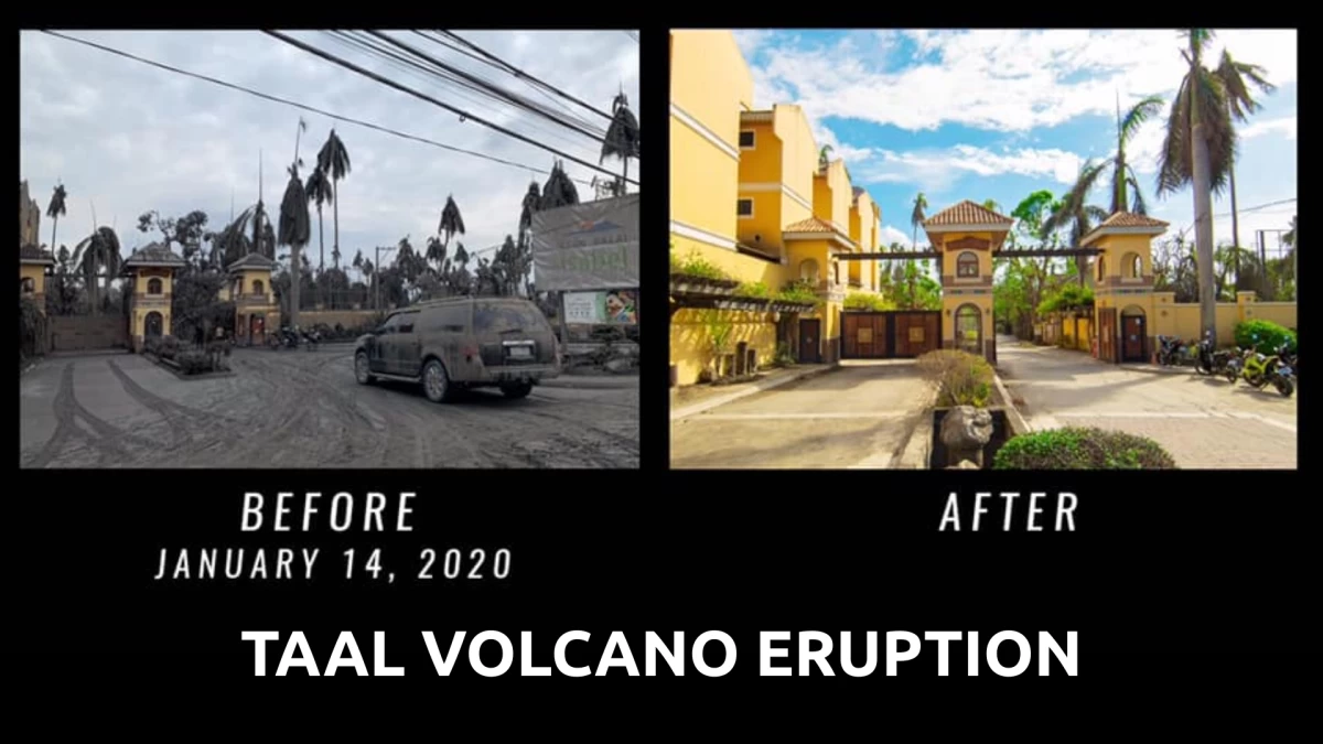 Club Balai Isabel before and after Taal's explosion