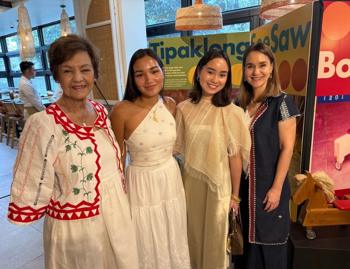 Three generations of Mañosa women - Denise Mañosa, her granddaughters Tasha and Bella M. Tanjutco, and daughter Bambi Mañosa-Tanjutco - stewarding the Future via their Tukod Foundation. 