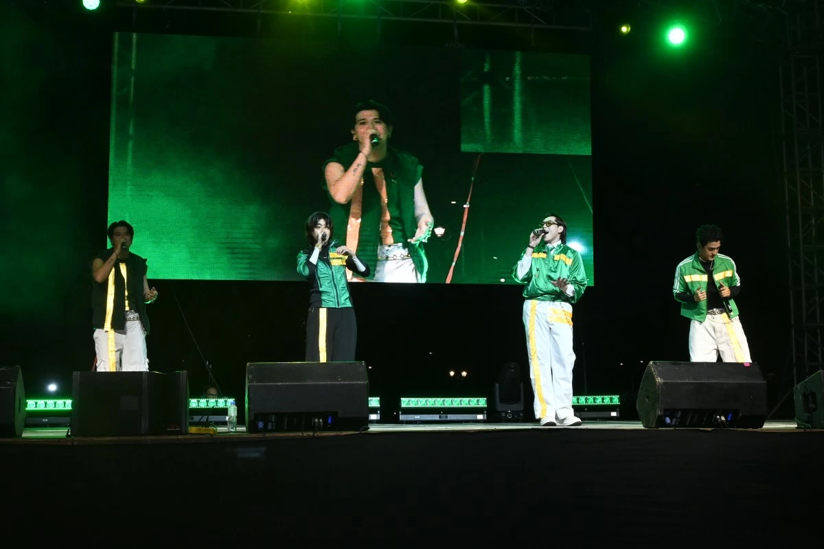 Filipino boy band Press Hit Play (CHRLS, Yuuki, JP, and Sev) perform at the Sunset Concert